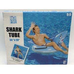 High Five Shark Tube 34"x26" Inflatable Pool Float For Ages 6+